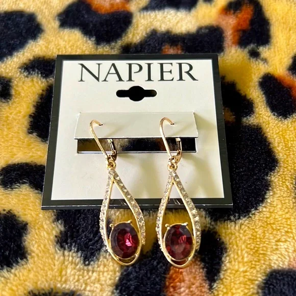 Napier Jewelry Napier Gold Tone Oval Drop Earrings Poshmark